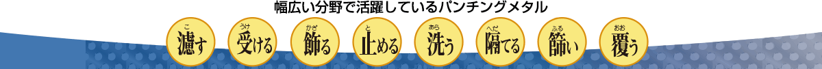 幅広い分野で活躍しているパンチングメタル 粟村打抜金網